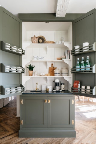 “Inspired by the craftsmanship and timelessness of English kitchens I wanted cupboardinspired functional cabinetry both...