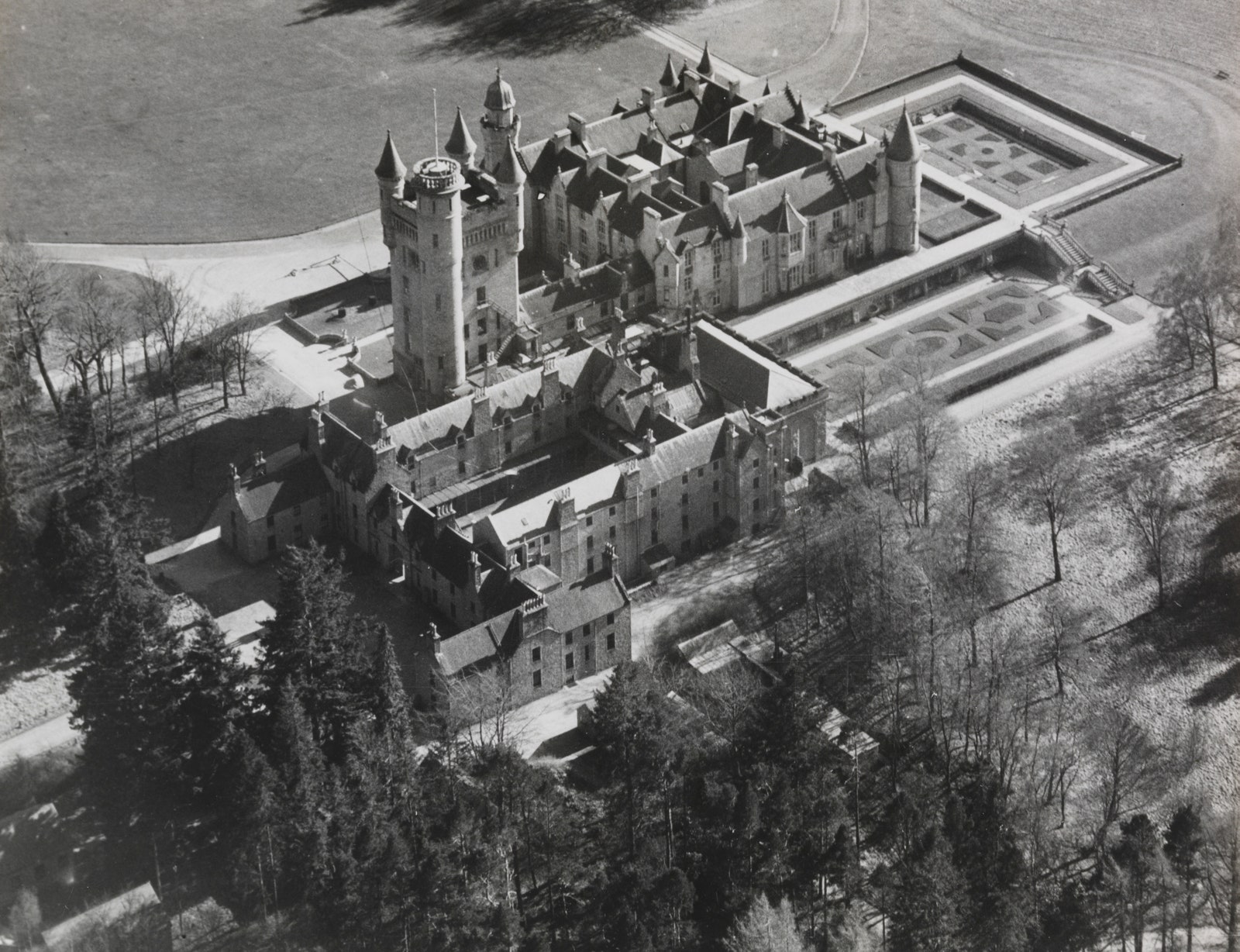 aerial view of Balmoral castle