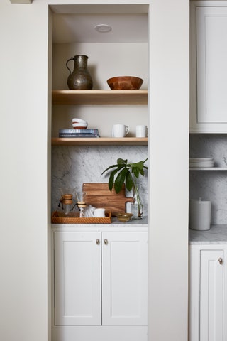 Zoe Feldman crafted this Washington DC coffee station to avoid cluttering the kitchen countertops. A stylish lower...